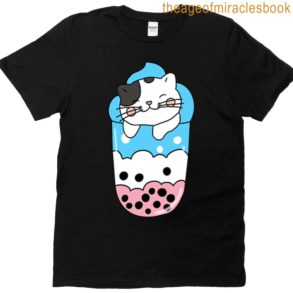 Transgender Boba Cat Drink T-shirt