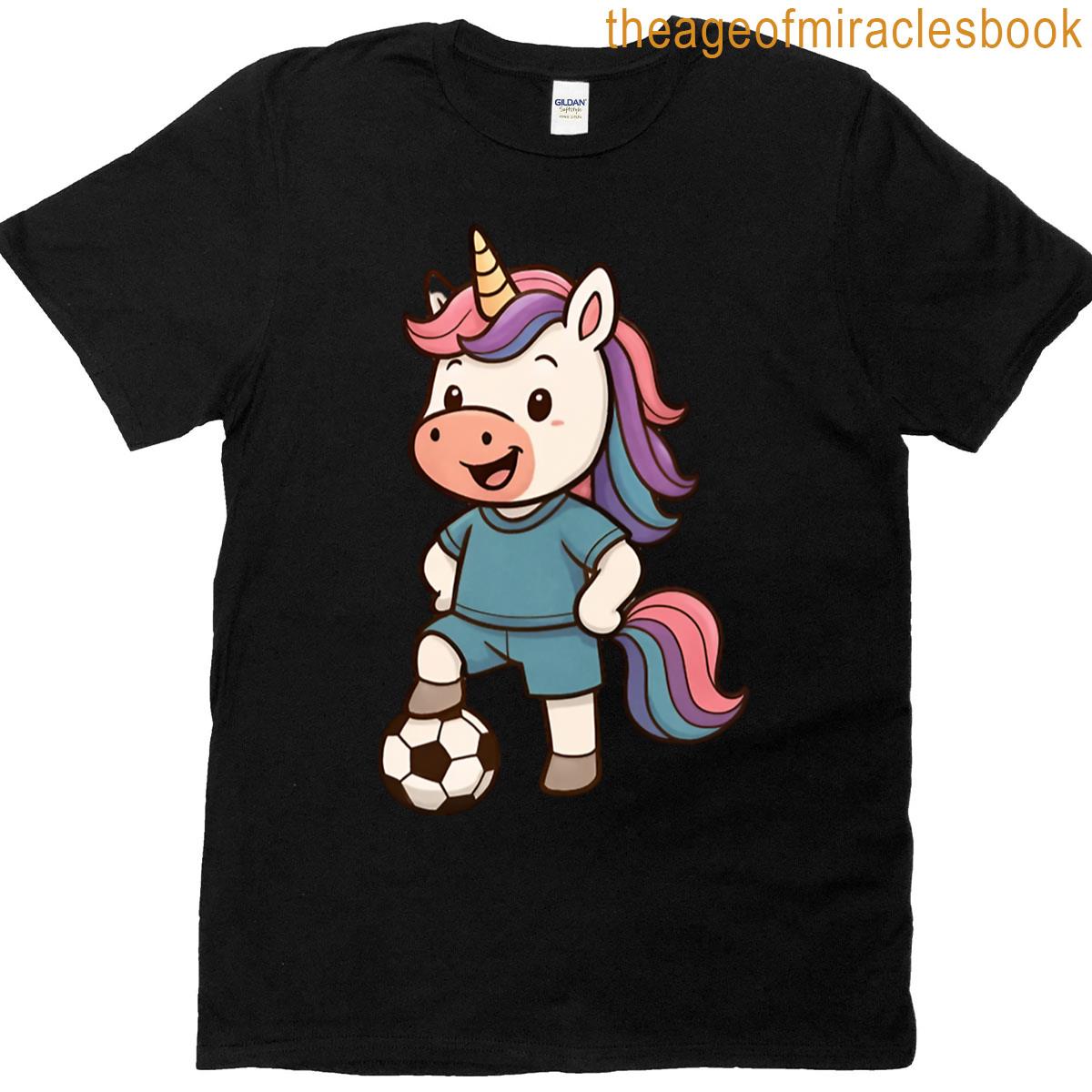 Unicorn With A Soccer Ball T-shirt