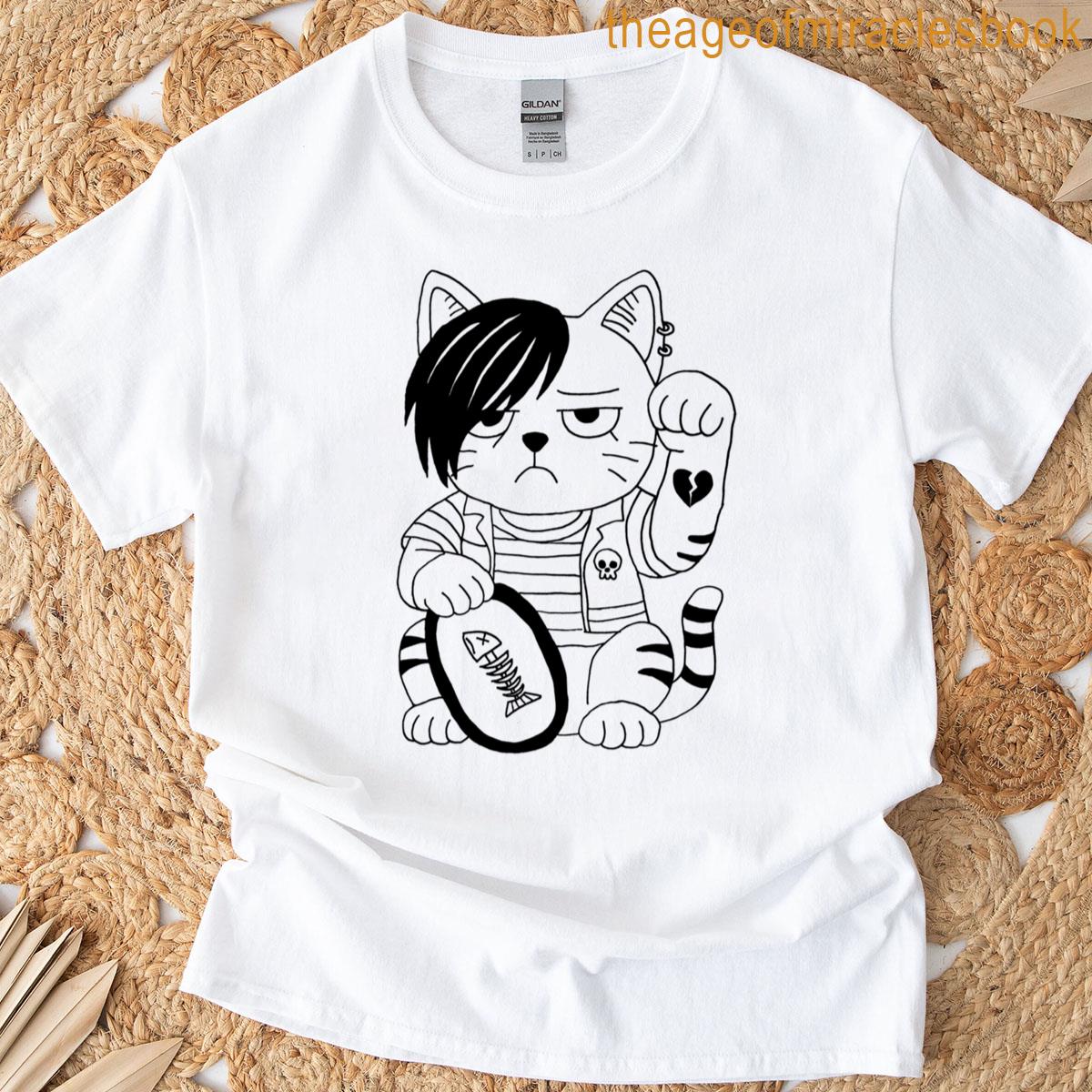 Emo Maneki Neko Fish T-shirt