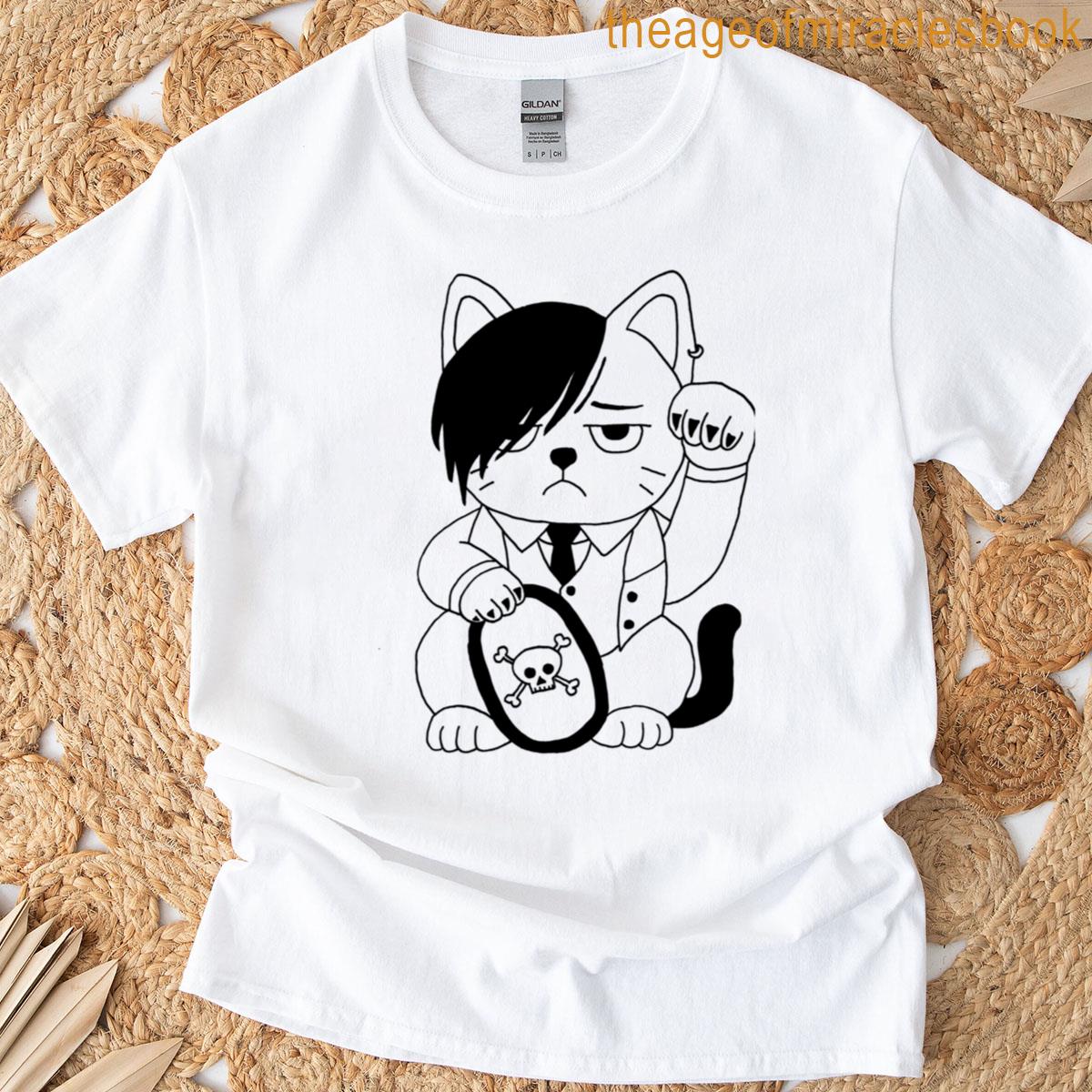 Emo Maneki Neko Skull T-shirt