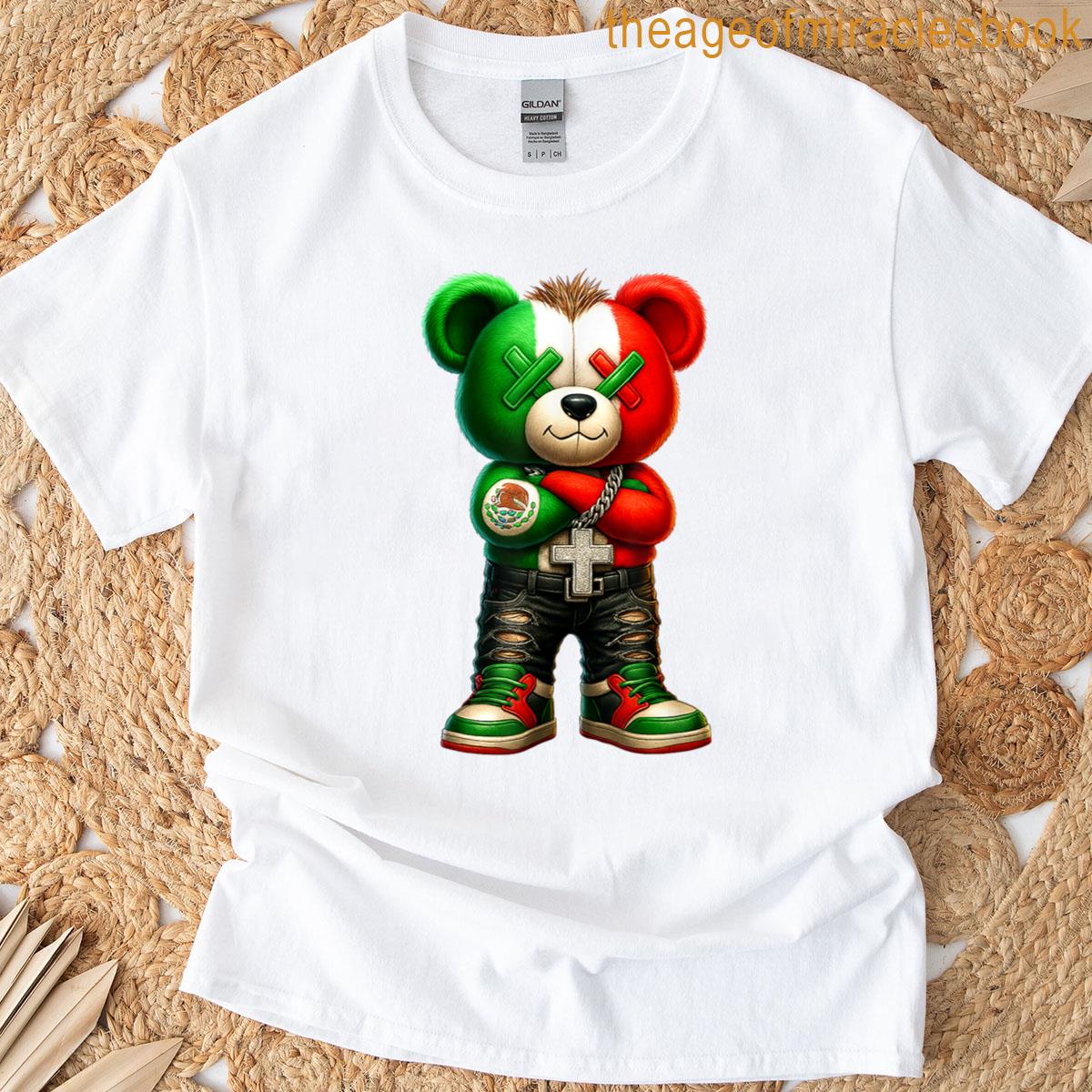 Mexican Street Bear Art T-shirt