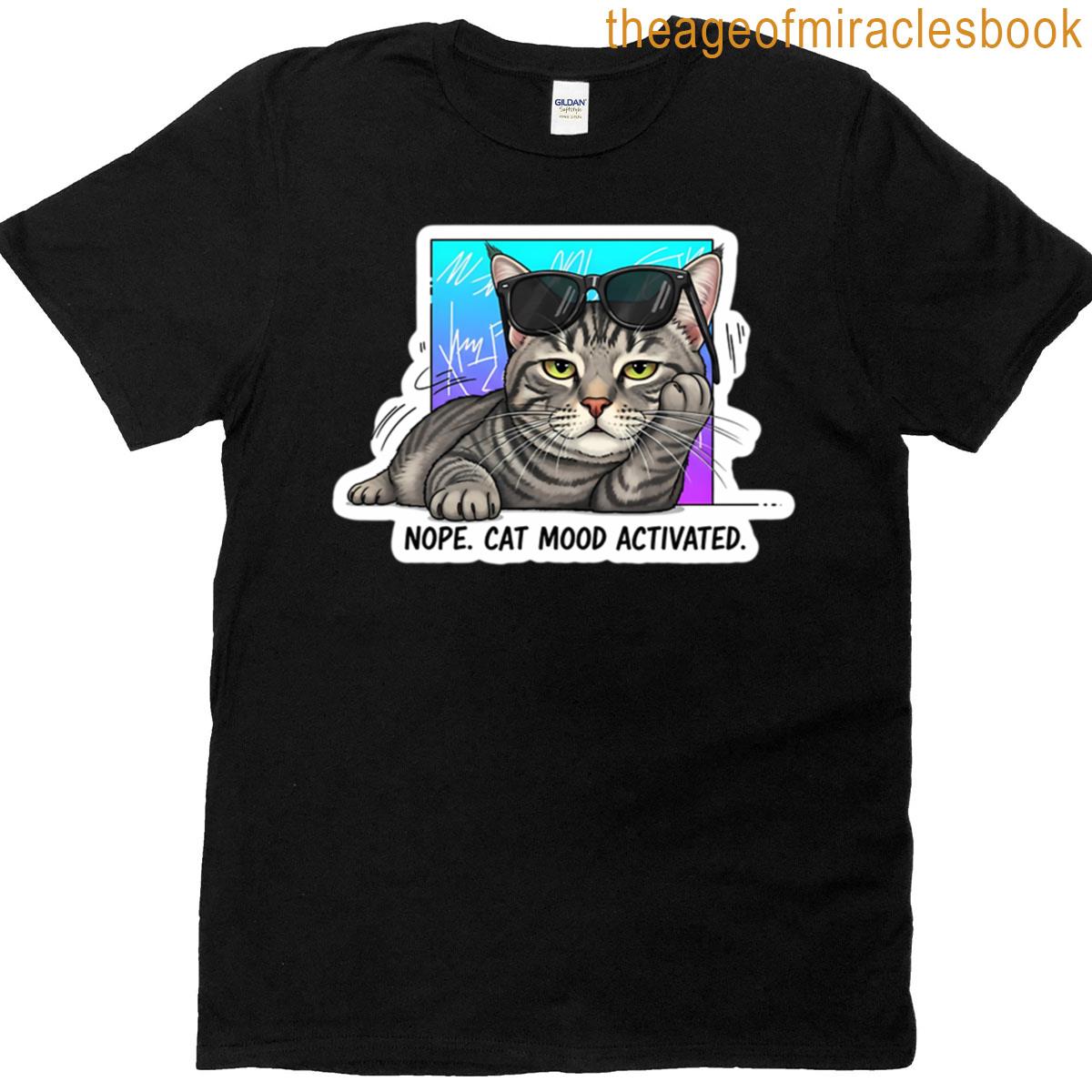 Nope Cat Mood Activated T-shirt