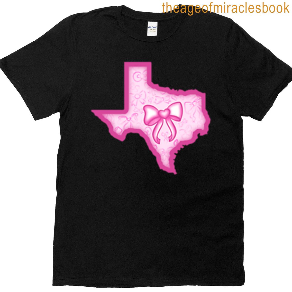 Texas State Pretty Pink Sticker T-shirt