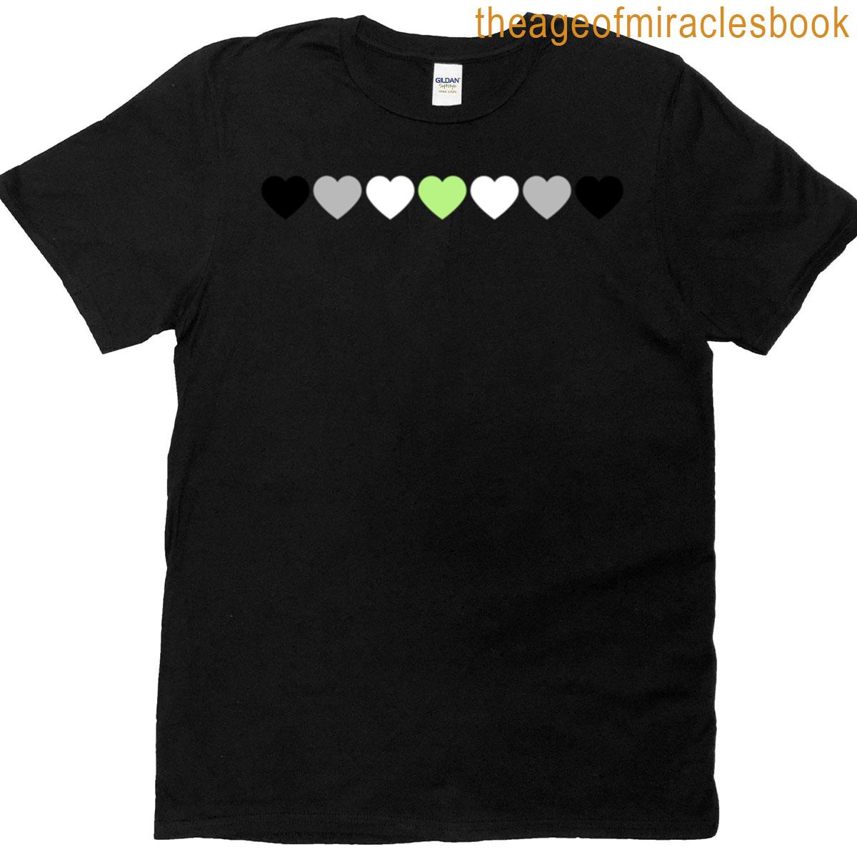 Agender Pride Hearts T-shirt