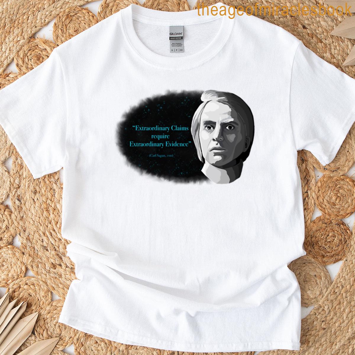 Carl Sagan Extraordinary Evidence T-shirt
