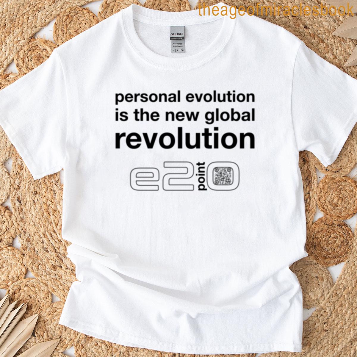 E2point0 – Personal Evolution Is The New Global Revolution – Black T-shirt