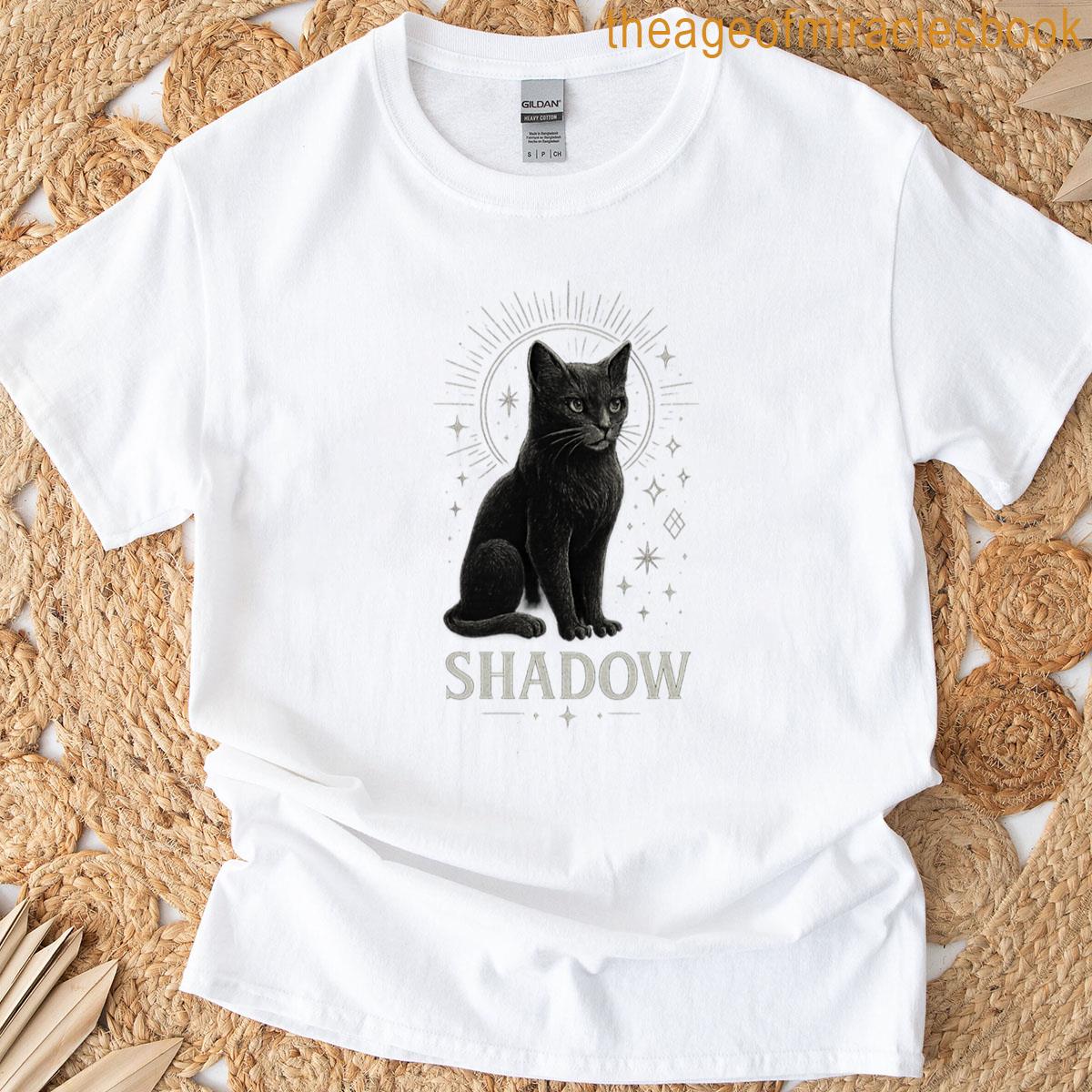 Shadow Cat Gothic Mystic Art Design T-shirt