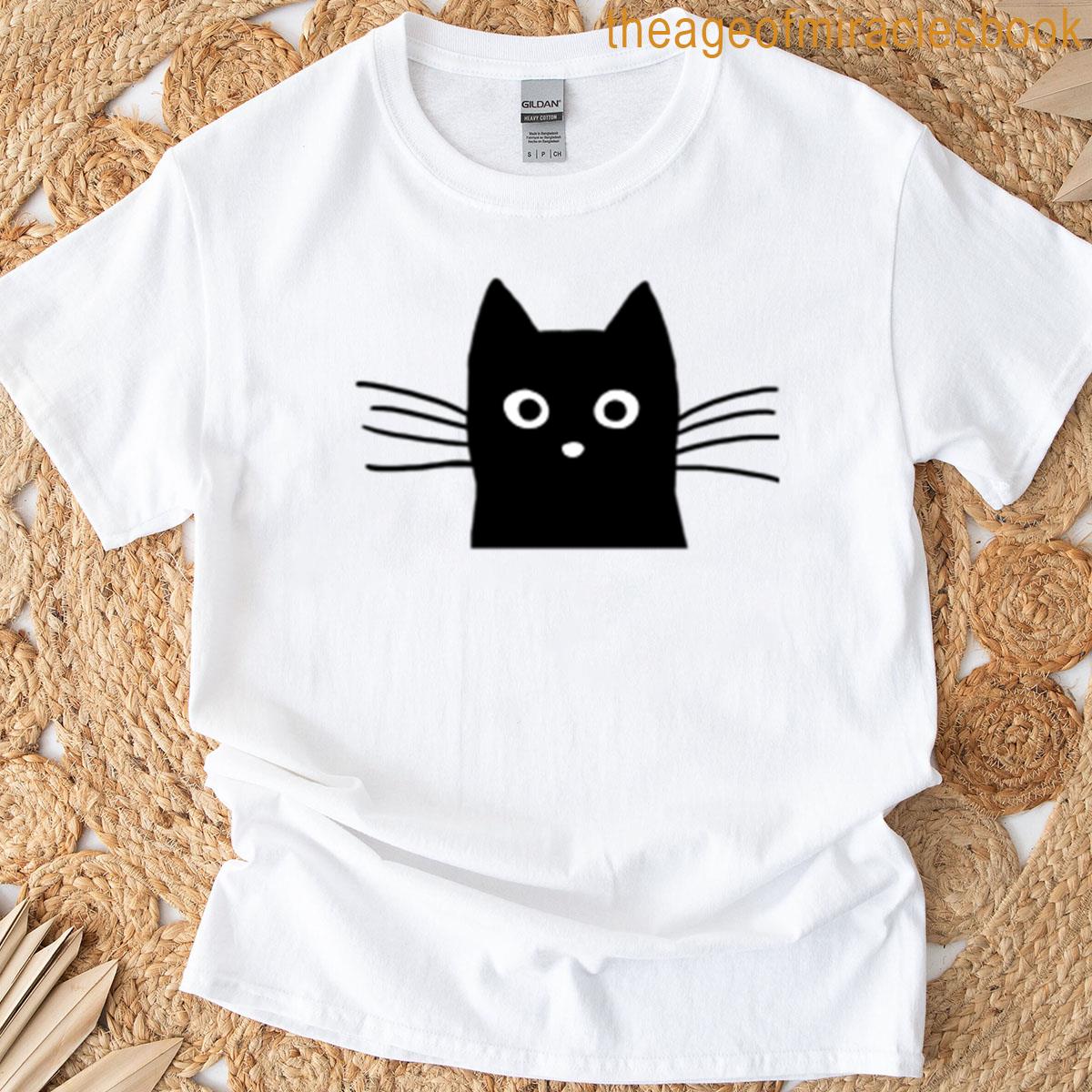 Black Cat Face T-shirt