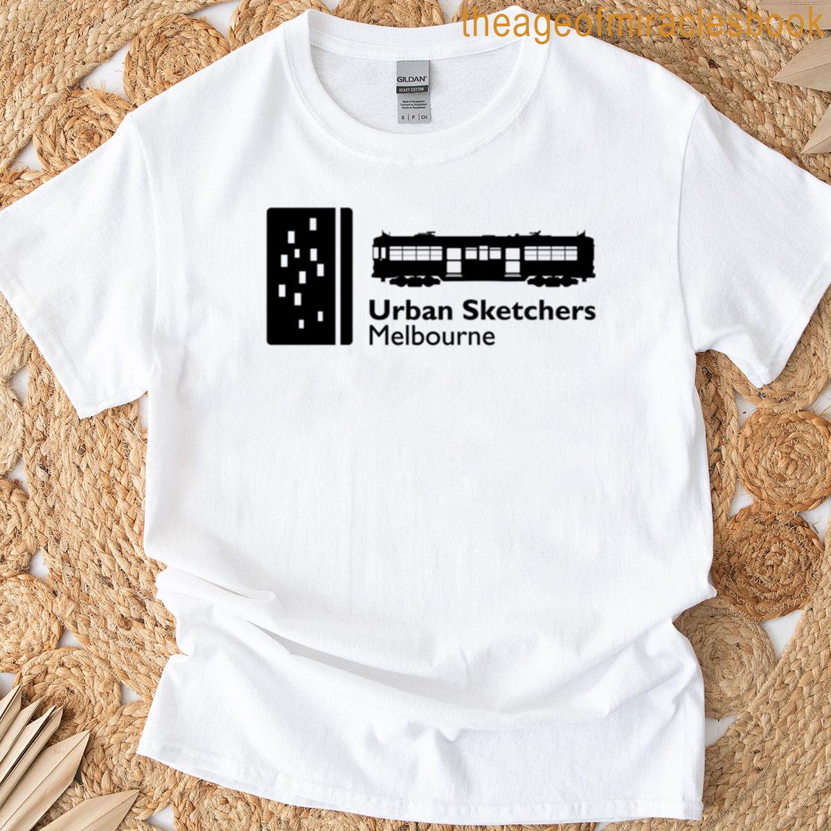 Usk Melbourne – Large Black Logo On Back T-shirt