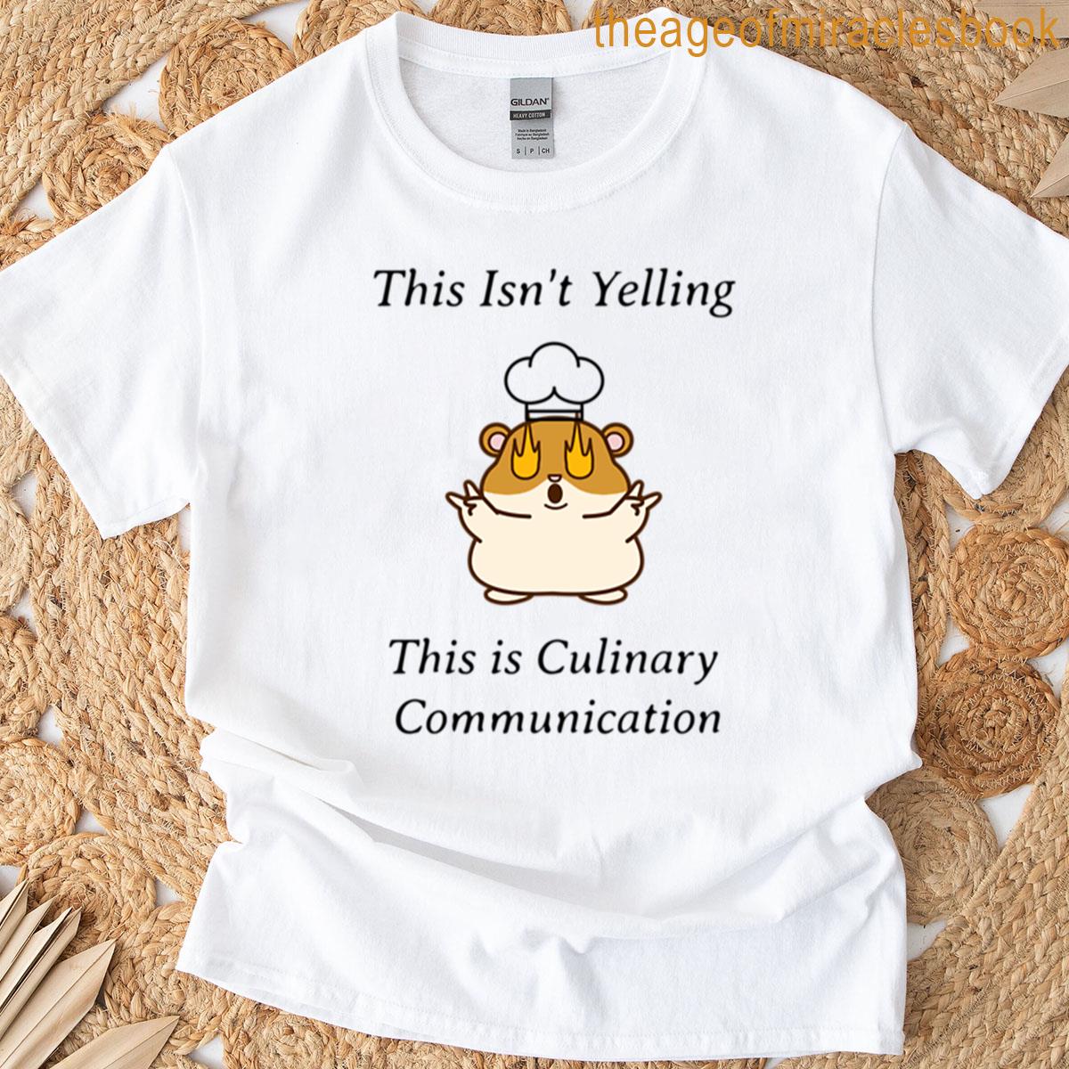 Culinary Communication Angry Hamster Chef Funny Head Chef Kitchen T-shirt