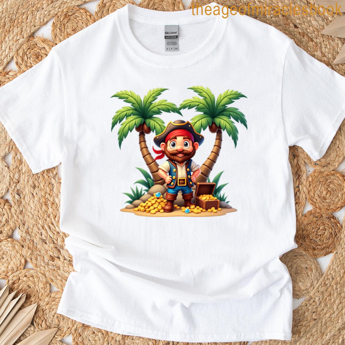 Cute Pirate With His Treasure T-shirt