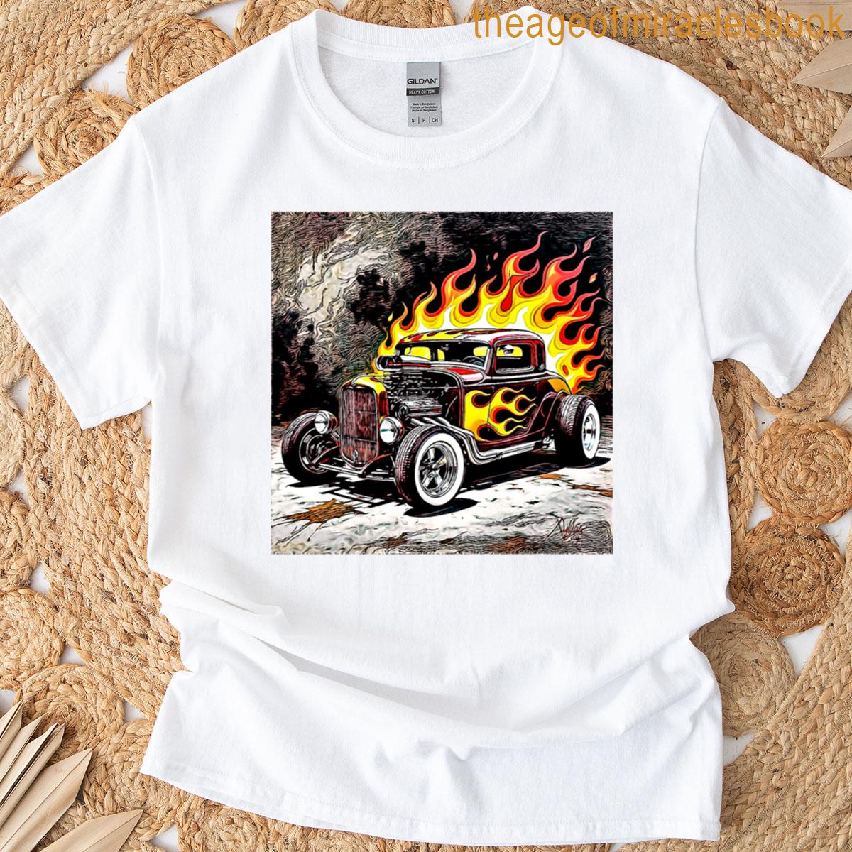 Hot Rod Red Burning Lightning1 T-shirt