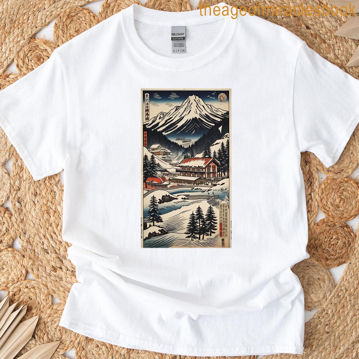 Shredding Serenity Ukiyo-e Mountains T-shirt