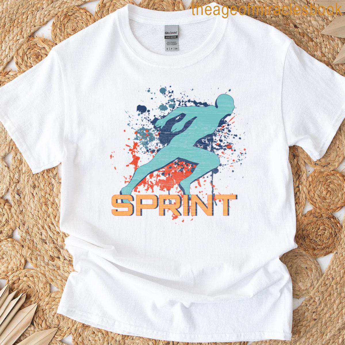 Sprint Mode Dynamic Running Silhouette Art T-shirt