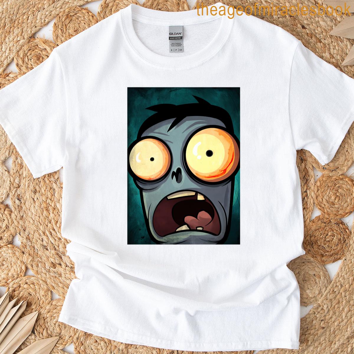 Brain Craving Zombie In Bright Comic Colors T-shirt