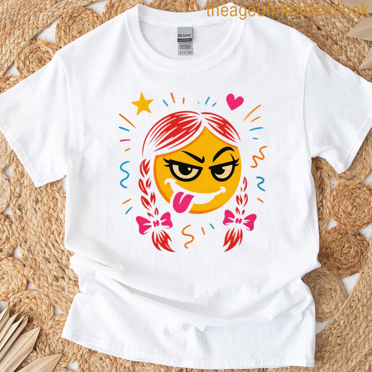 Cheeky Smiley With Red Braids T-shirt