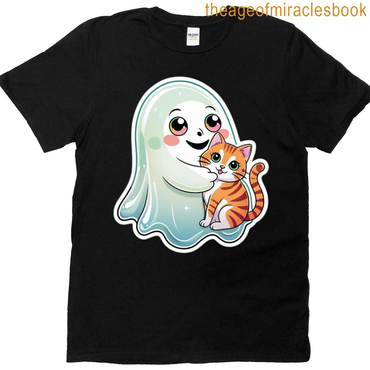 Ghost Picking Up A Cat T-shirt