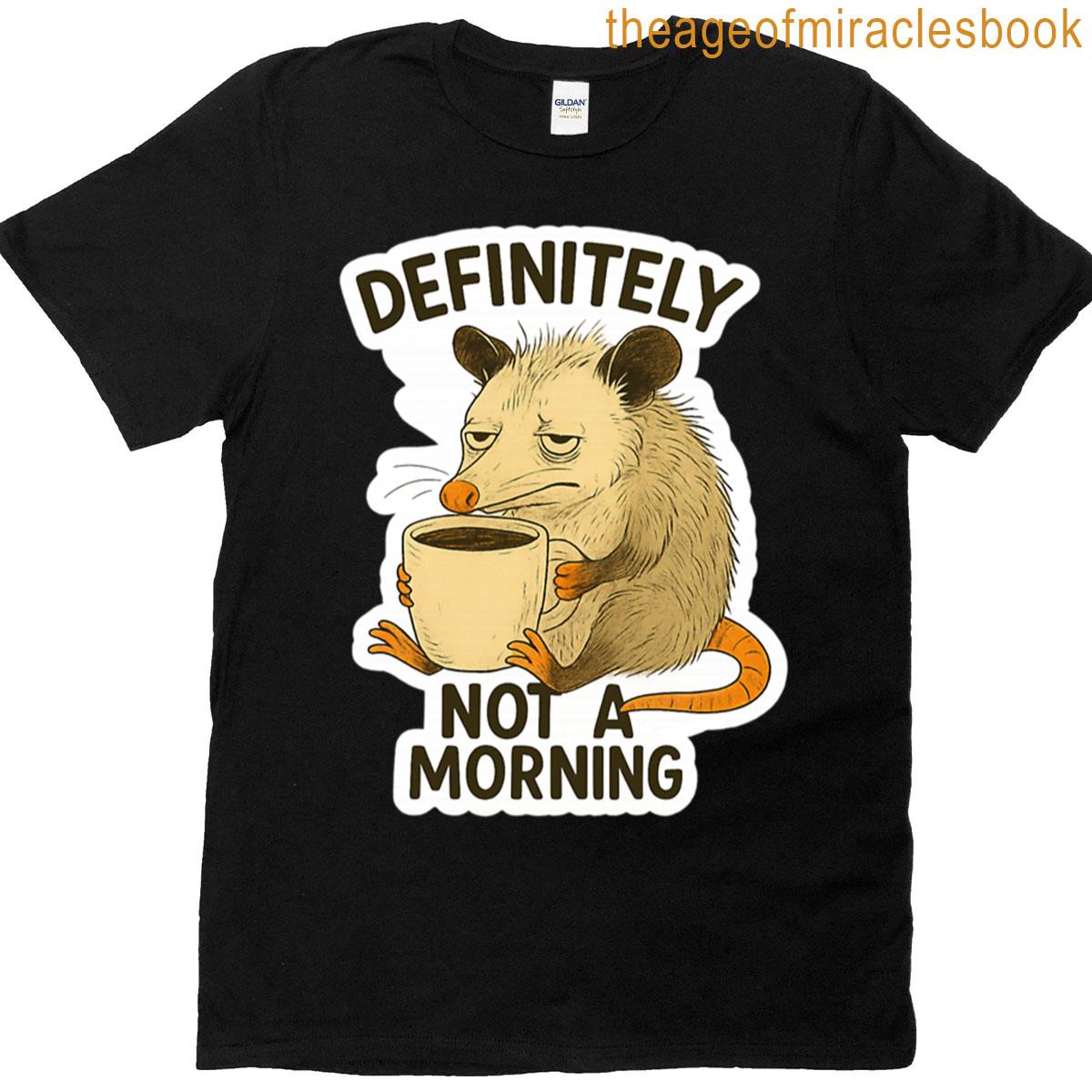 Grumpy Opossum Coffee Definitely Not A Morning Oversized T-shirt