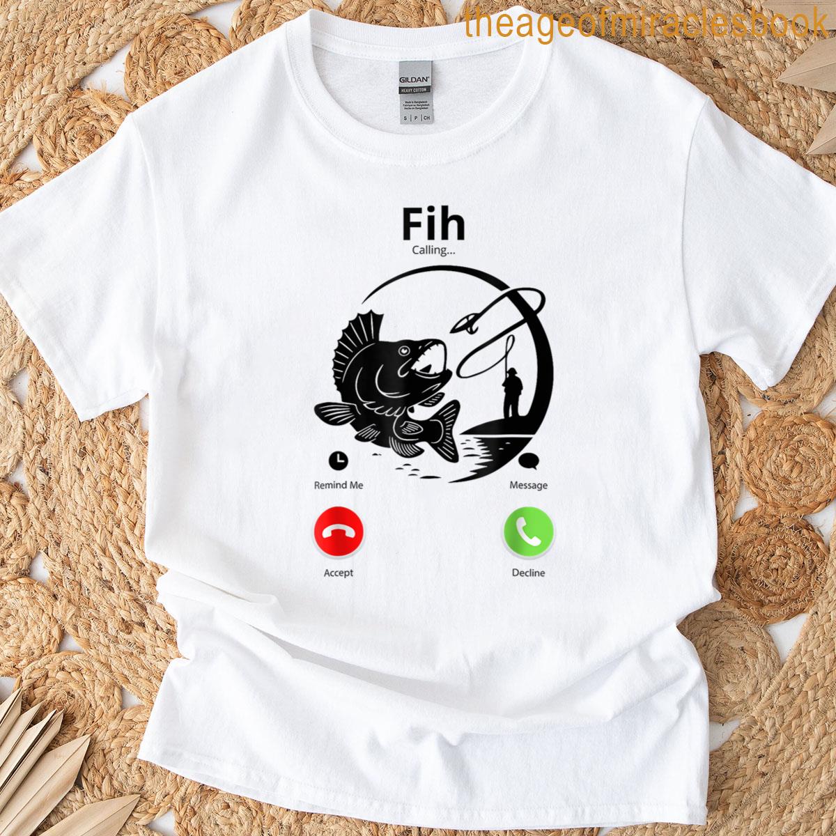 Me Message Decline Accept Phone Call Fish T-shirt