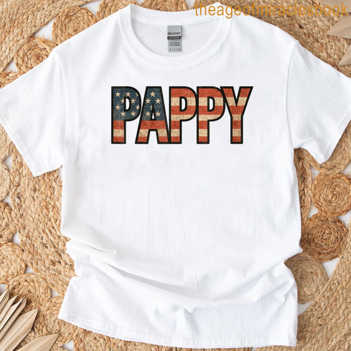 Pappy American Flag Pattern T-shirt