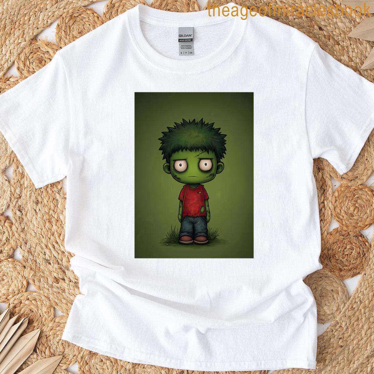 Screaming Zombie Kid Drawn In Comic Ink T-shirt