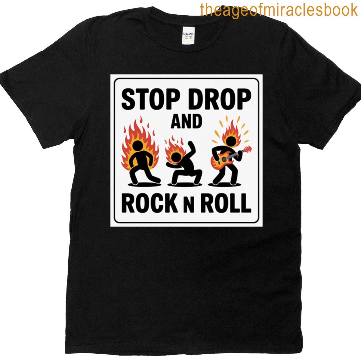 Stop Drop And Rock N Roll Oversized T-shirt