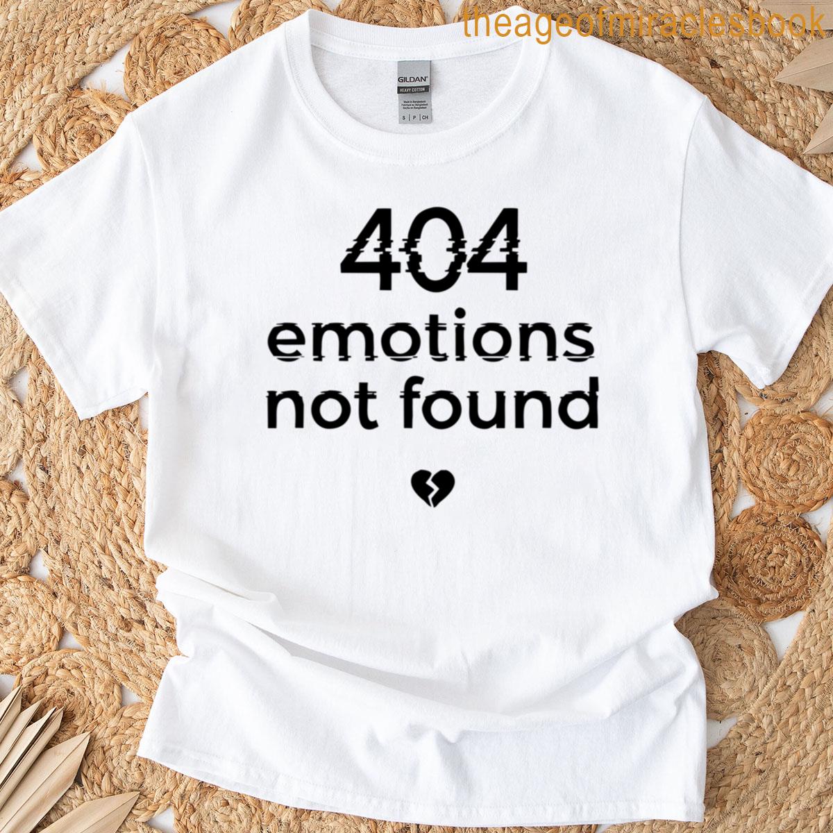 404 Emotions Not Found Black Oversized T-shirt