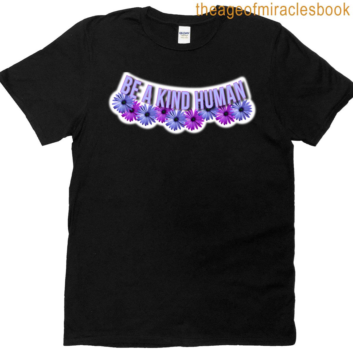 Be A Kind Human Purple Daisy T-shirt