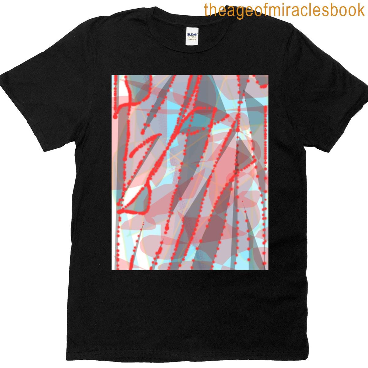 Blue And Red Graphic T-shirt