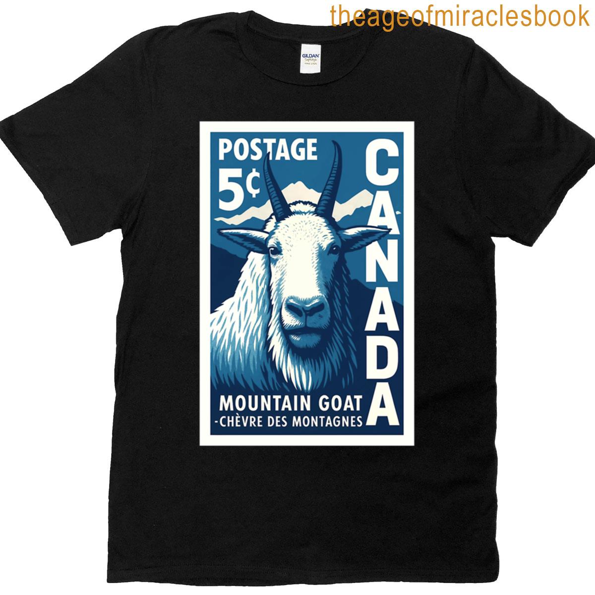 Canada Mountain Goat Stamp Poster T-shirt