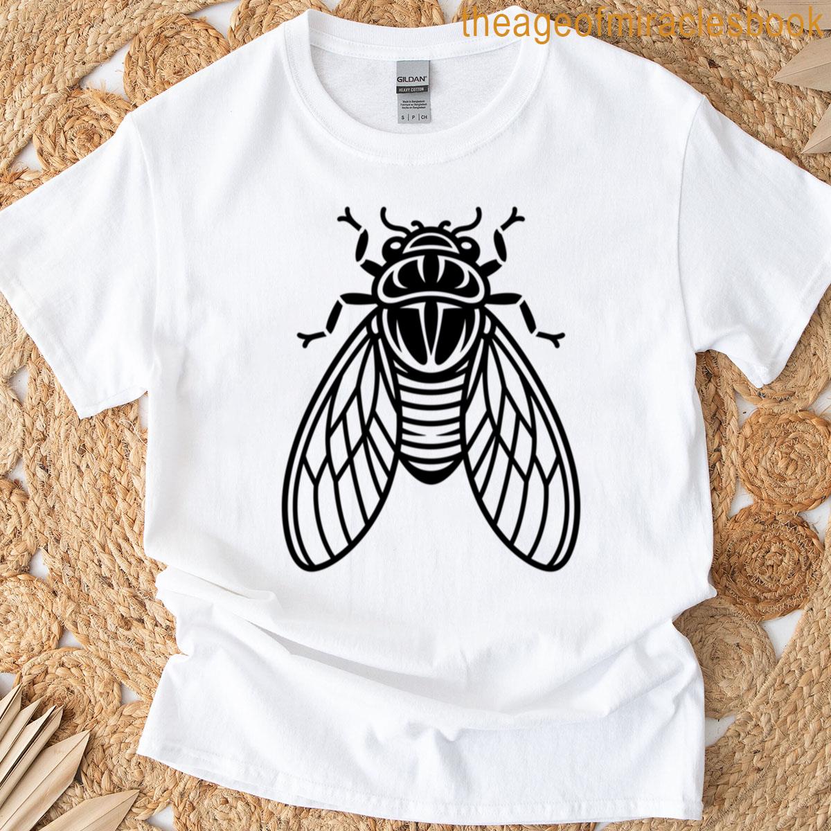 Cicada Line Art Minimalist Design T-shirt