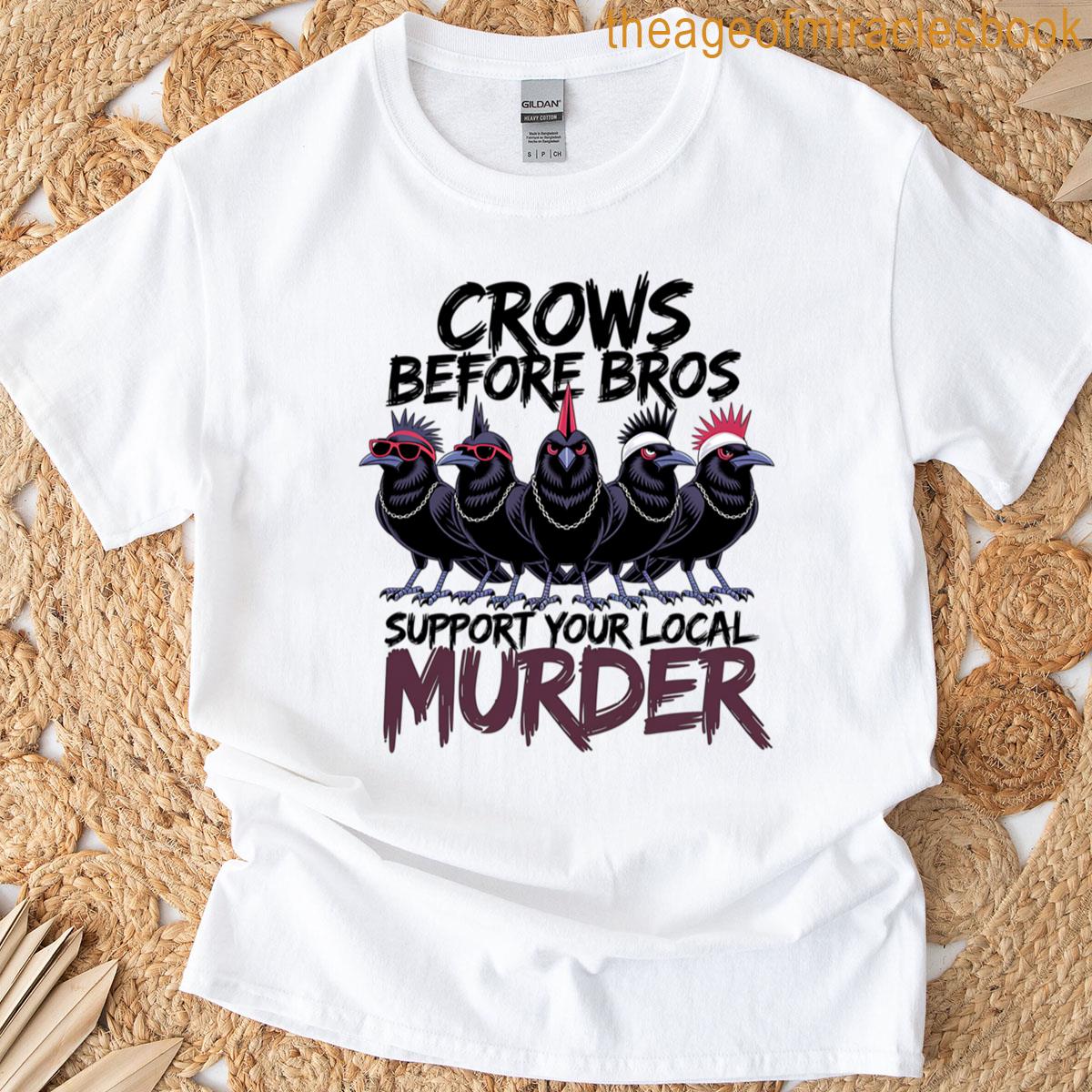 Crows Before Bros Punk Crow Gang T-shirt