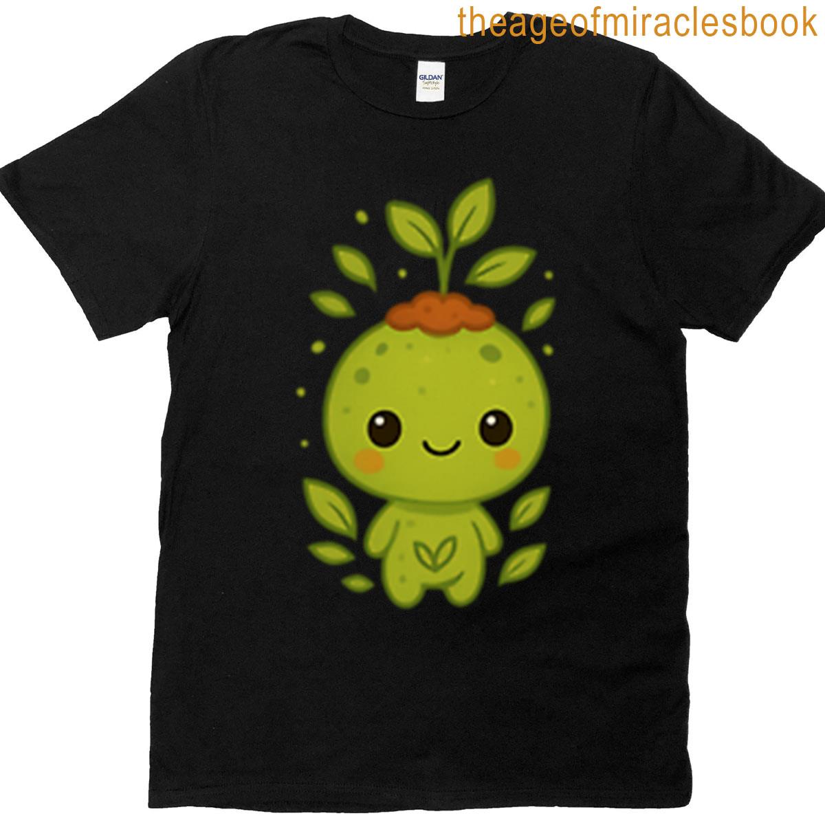 Cute Green Plant Creature T-shirt