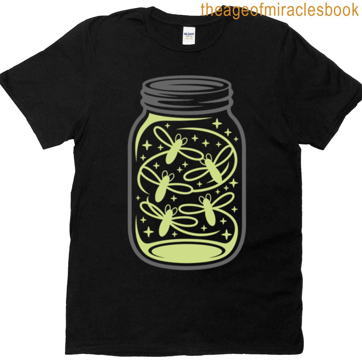Fireflies In A Jar Summer Design T-shirt