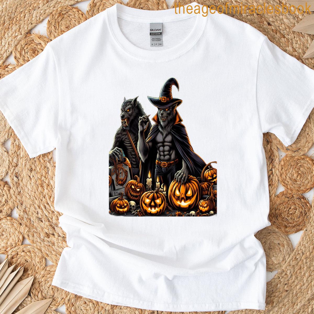 Halloween With Wizard Werewolf T-shirt