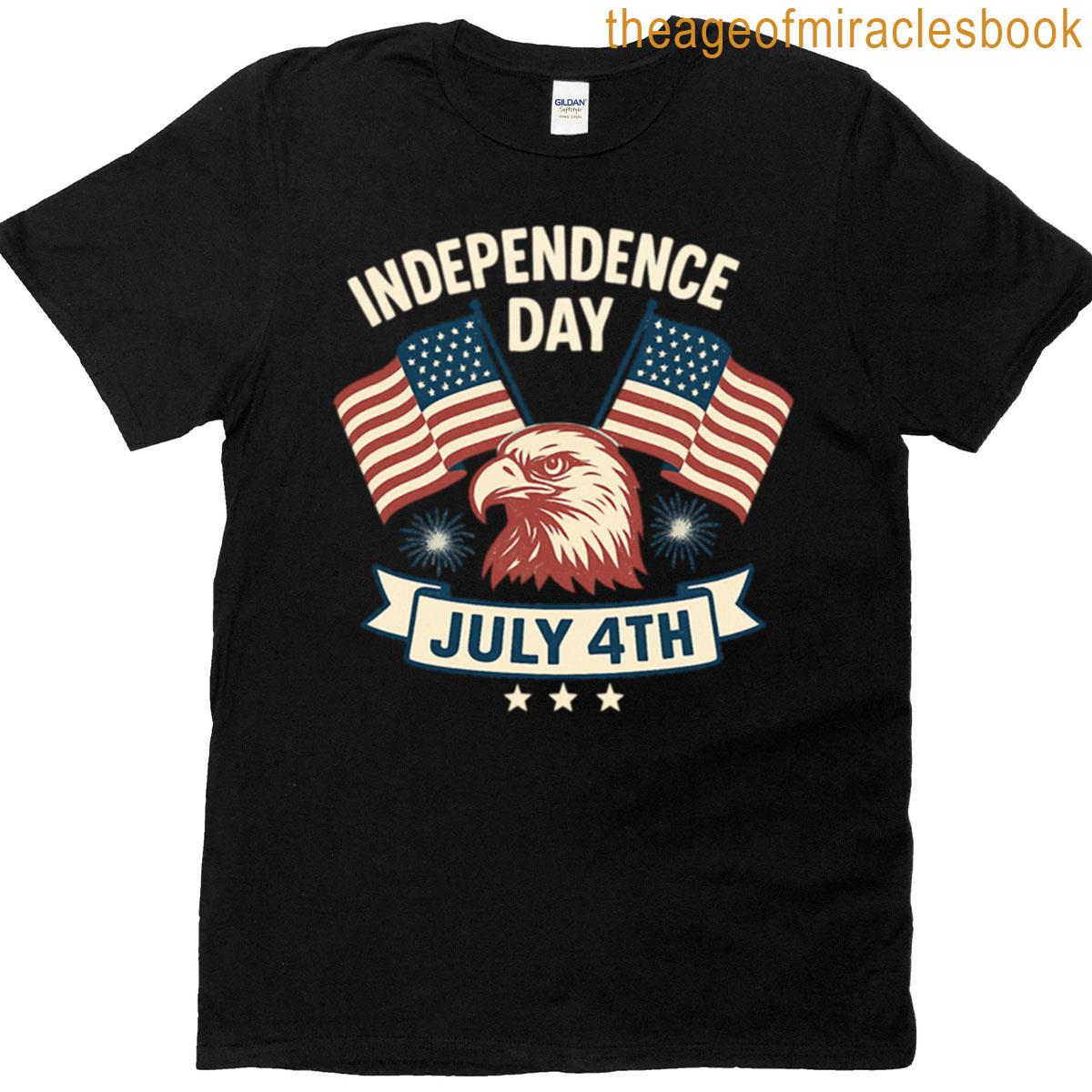 July 4th Eagle Independence Day With American Flags T-shirt