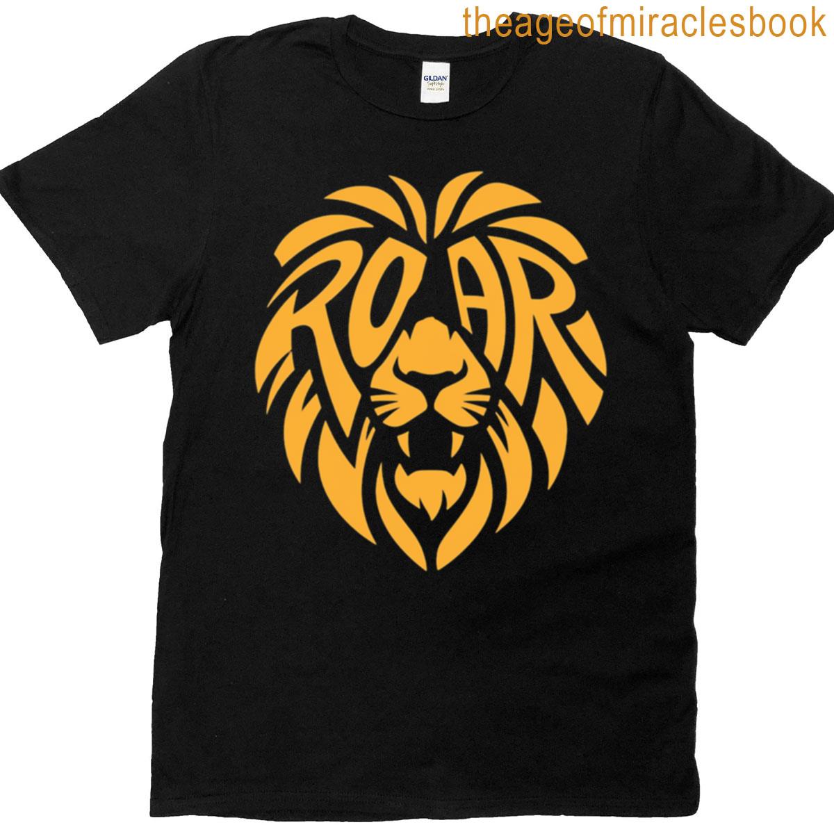 Lion Roar Graphic Design Oversized T-shirt