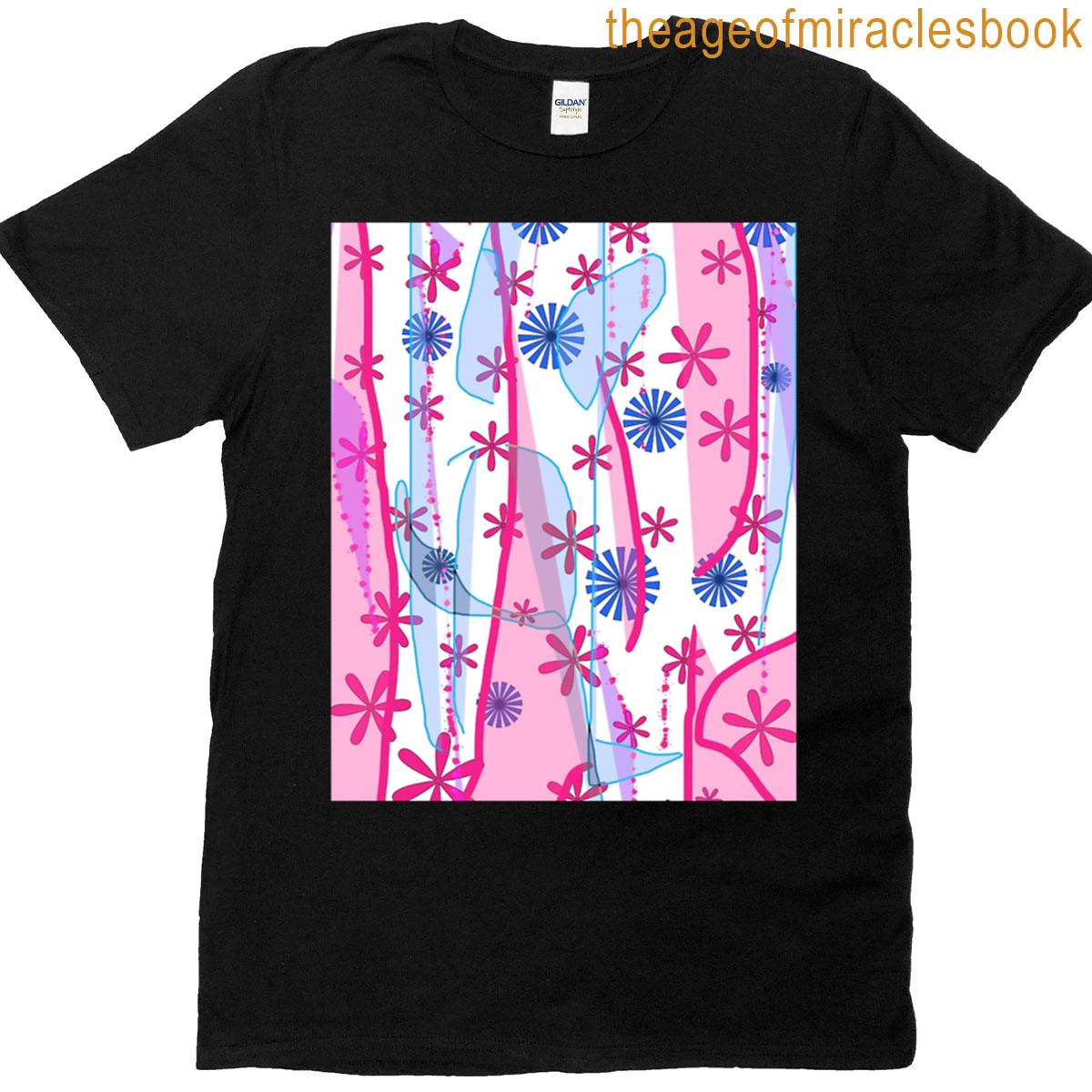 Pink And Blue Graphic T-shirt