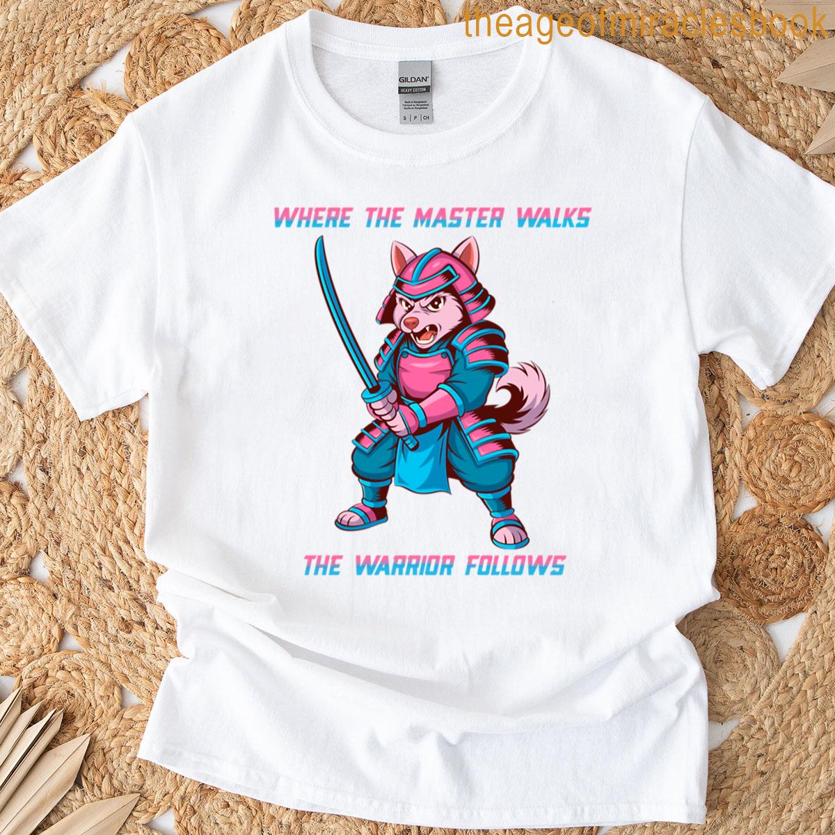Pink Samurai Dog T-shirt