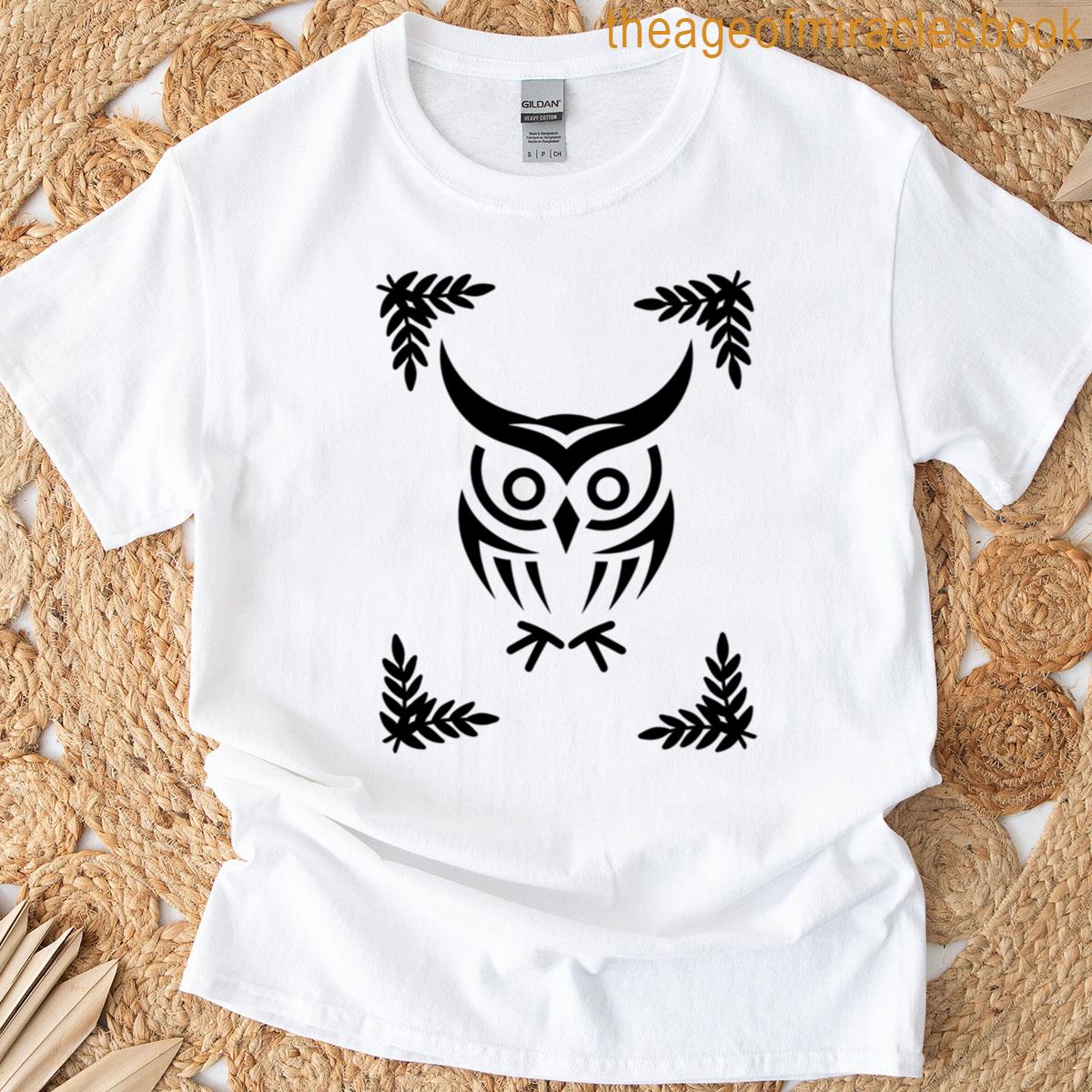 Simple Owl Silhouette Oversized T-shirt