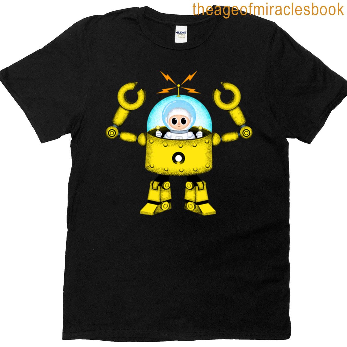 Tiny Astronaut Giant Robot – Galactastic T-shirt