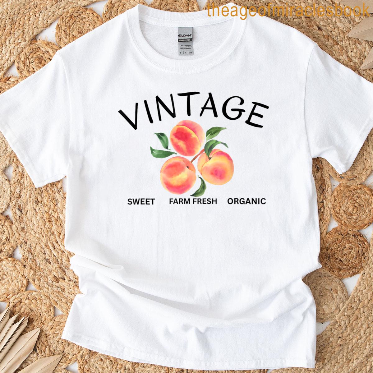 Vintage Summer Fruit Peach T-shirt
