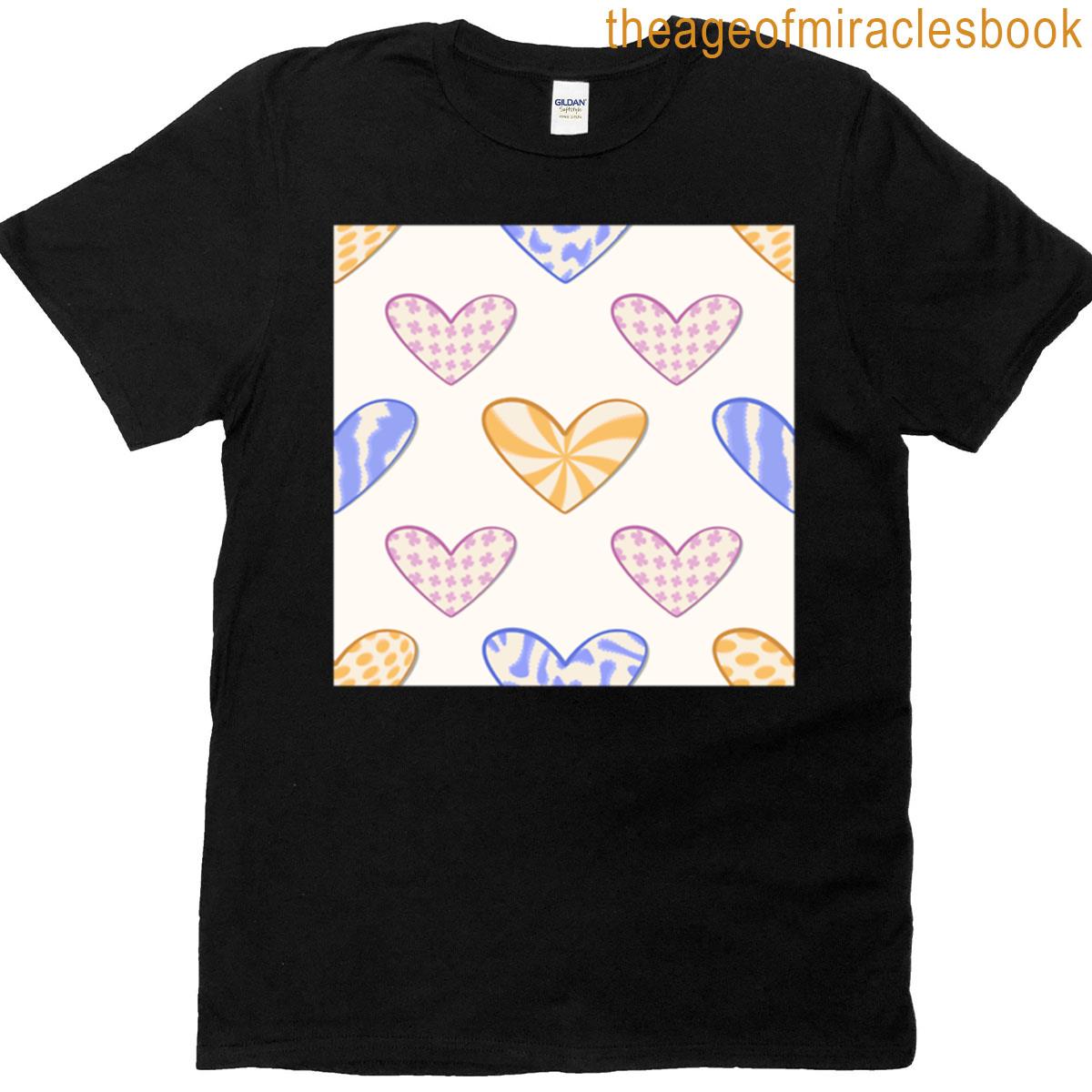 Y2k Seamless Pattern With Hearts T-shirt
