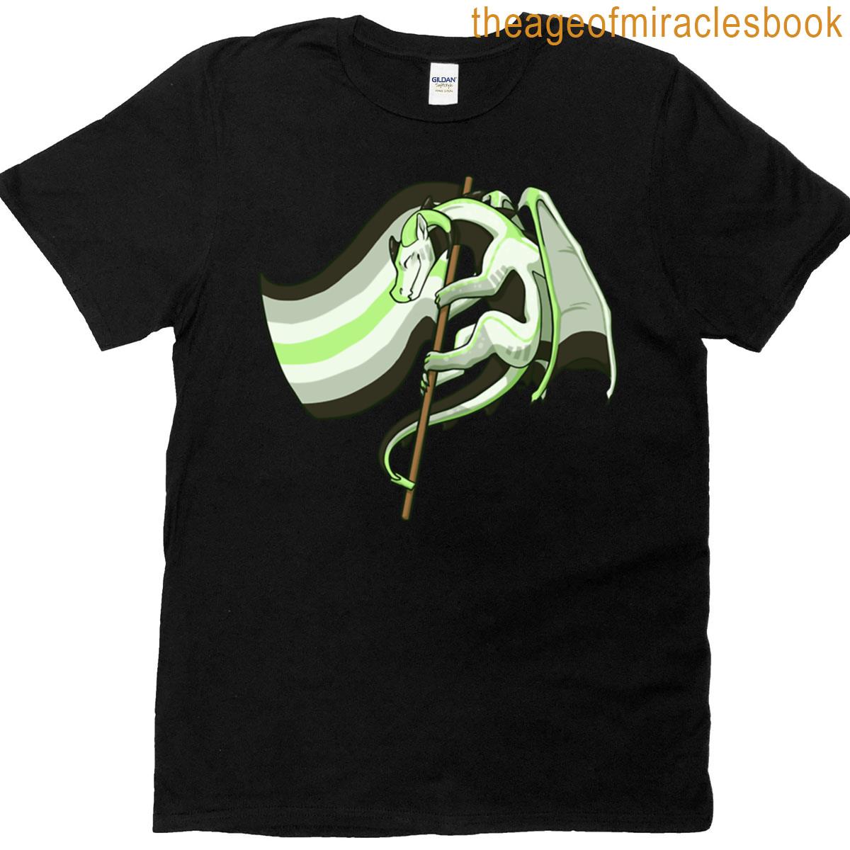 Agender Pride Flag Dragon 3rd Edition T-shirt