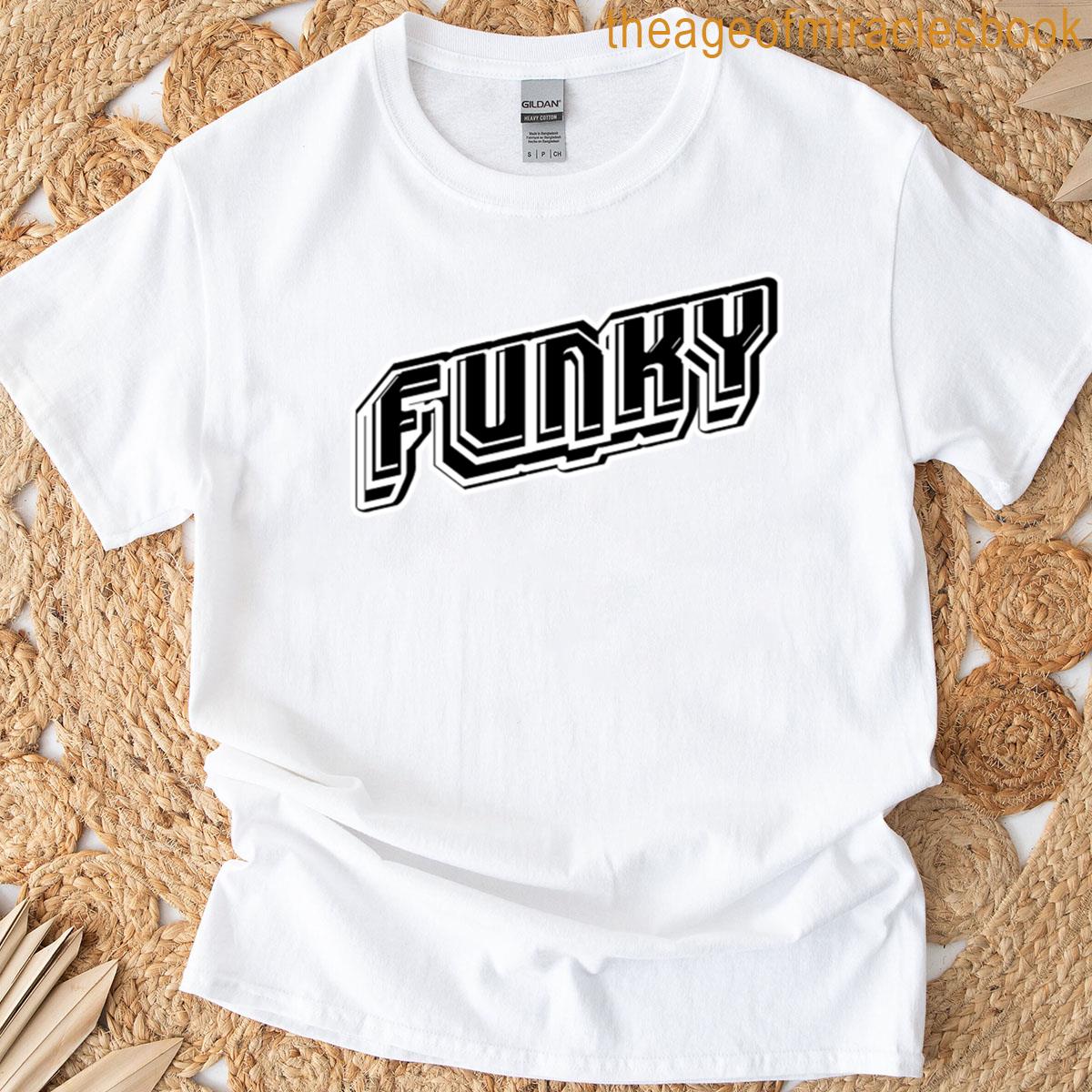 Funky Blk On Wht T-shirt