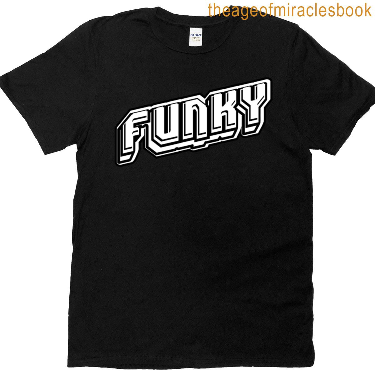 Funky Wht On Blk T-shirt