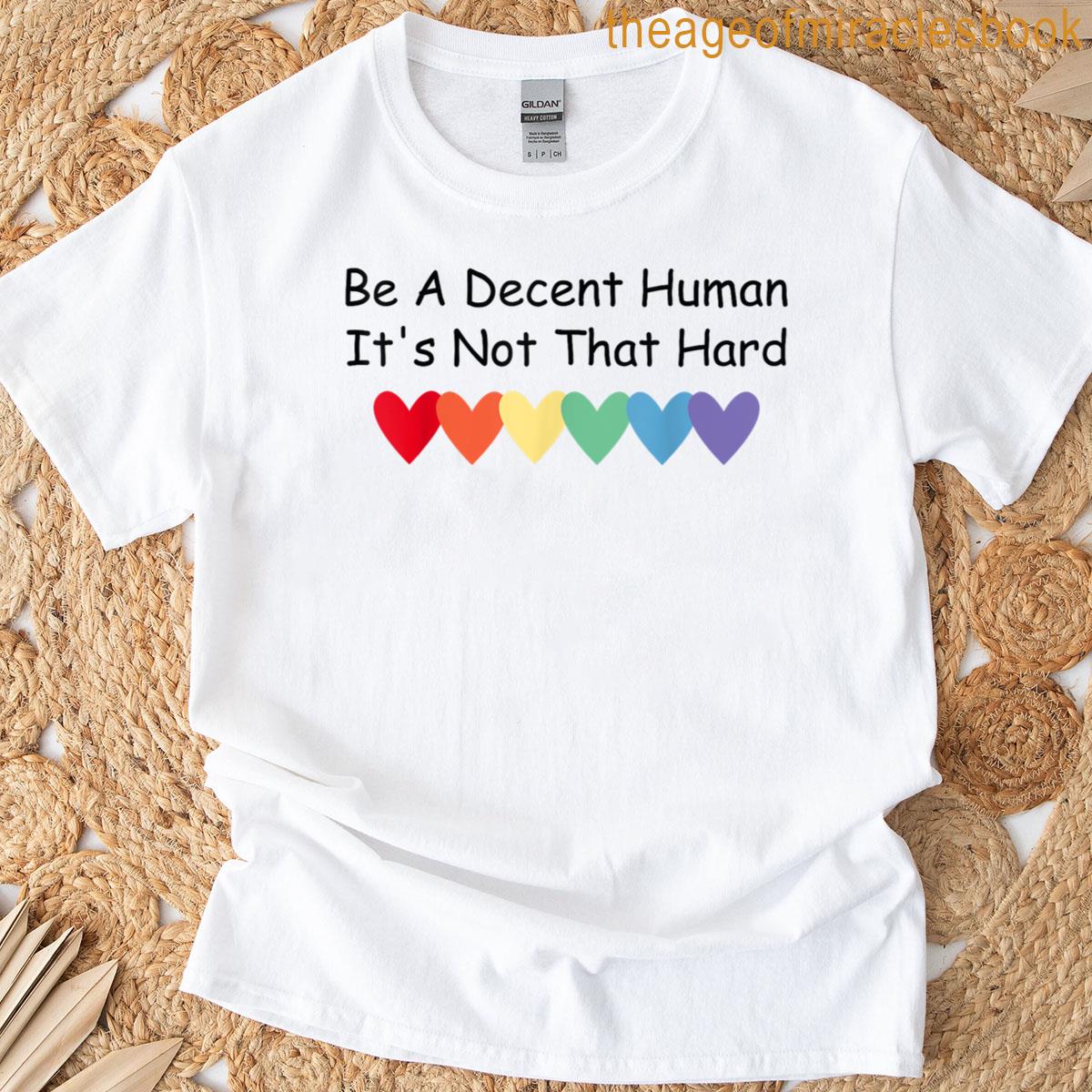 Funny Be A Decent Human Its Not That Hard T-shirt