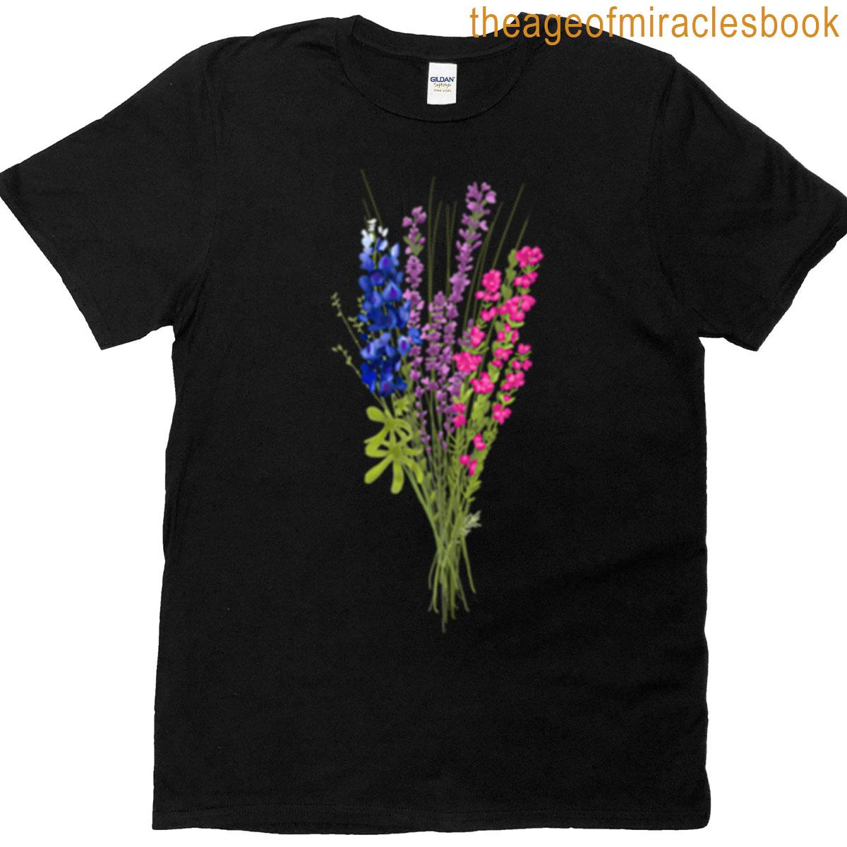 Subtle Bi Pride Flowers T-shirt