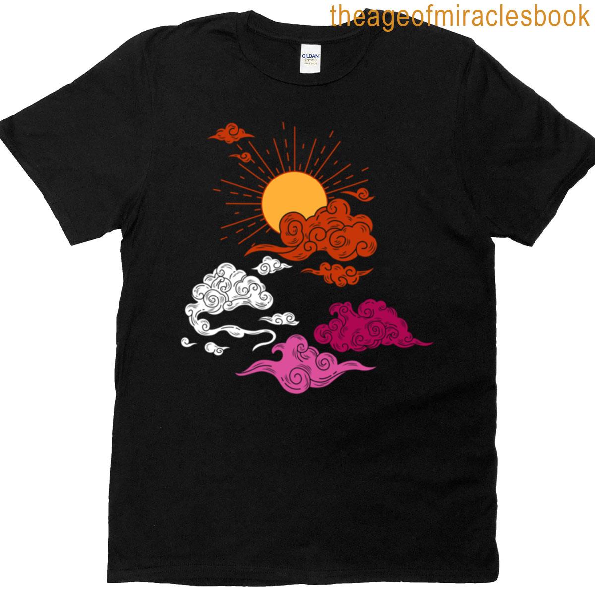 Suns And Clouds Lesbian Pride T-shirt