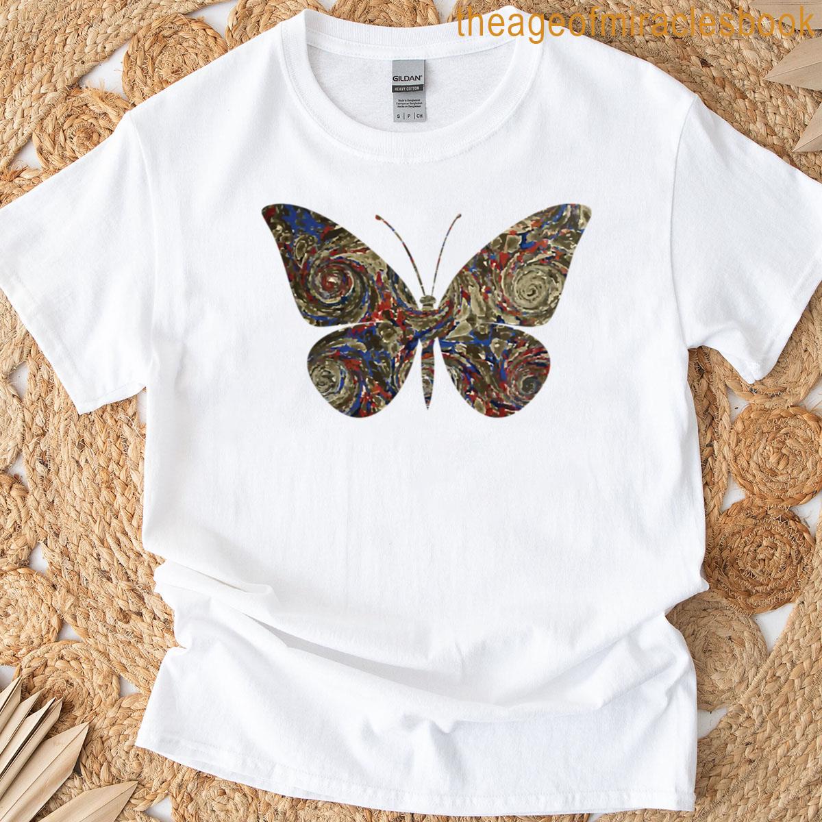 A Multicolored Butterfly T-shirt